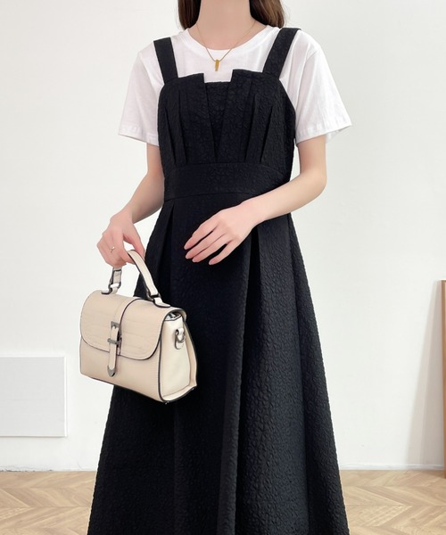 「ECLIN」 キャミソールワンピース L ライトイエロー レディース_画像9