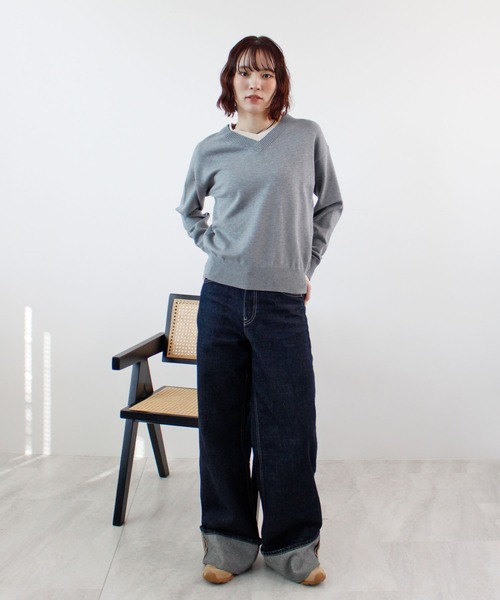 ♡Amerivintage♡レイヤードニット ニット セーター Vネックレイヤードニット レディース : ZOZOTOWN