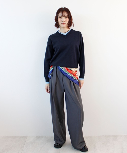ニット セーター Vネックレイヤードニット レディース : ZOZOTOWN