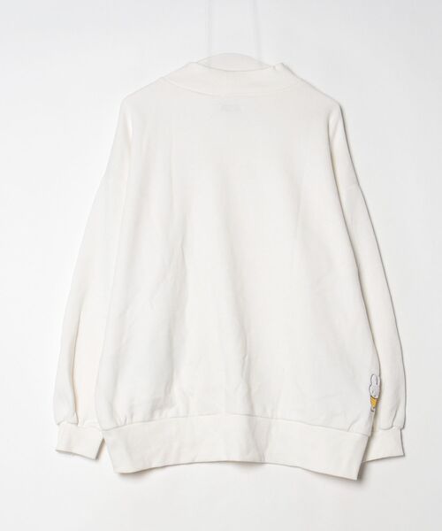 「Design Tshirts Store graniph」 ワンポイントスウェットカットソー「Miffyコラボ」 L ホワイト レディース_画像2