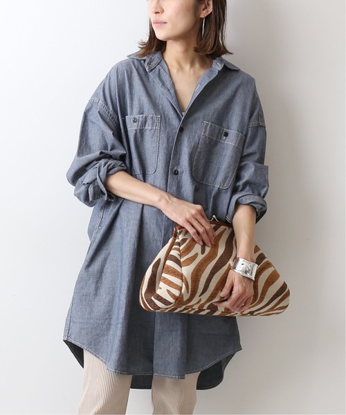 「FRAMeWORK」 シャツワンピース - ブルー レディース_画像2