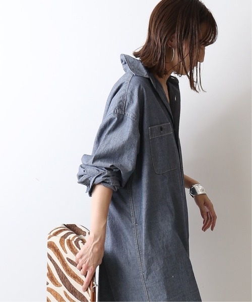 「FRAMeWORK」 シャツワンピース - ブルー レディース_画像5