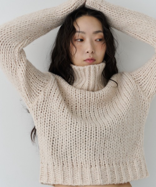 NUJOH ニット セーター Chunky High Neck Knit / チャンキーハイネック