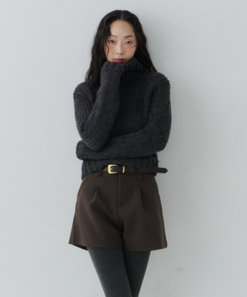 NUJOH ニット セーター Chunky High Neck Knit / チャンキーハイネック