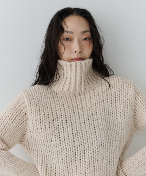 NUJOH ニット セーター Chunky High Neck Knit / チャンキーハイネック