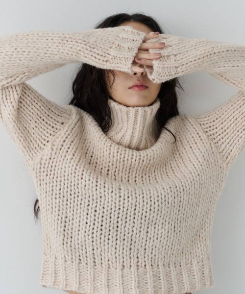 NUJOH ニット セーター Chunky High Neck Knit / チャンキーハイネック