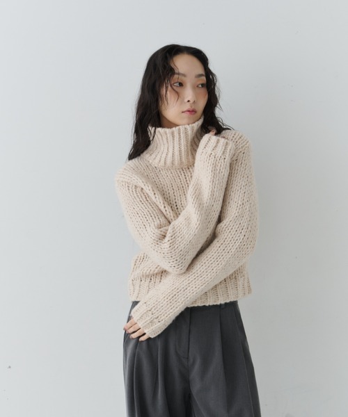 NUJOH ニット セーター Chunky High Neck Knit / チャンキーハイネック