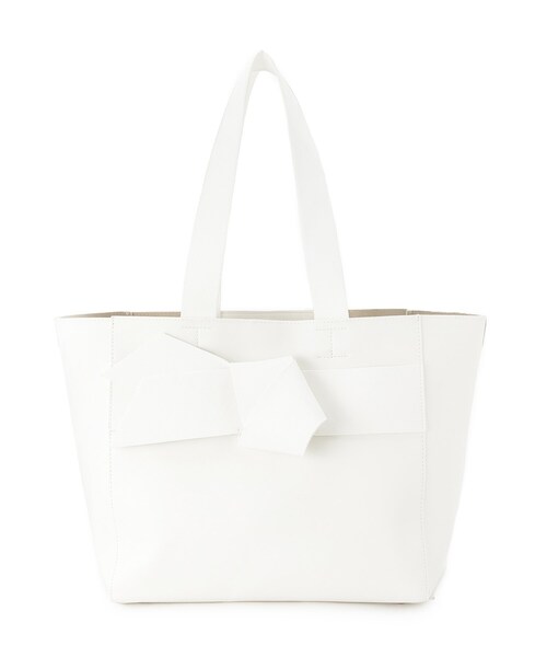 白いトートバッグ GOLDEN WEEK SALE】バイカラートートバッグS 49AV JUNKO SHIMADA