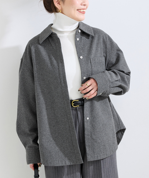 Simplicite（サンプリシテ） ブラウス シャツ 手洗い可 / フラノ