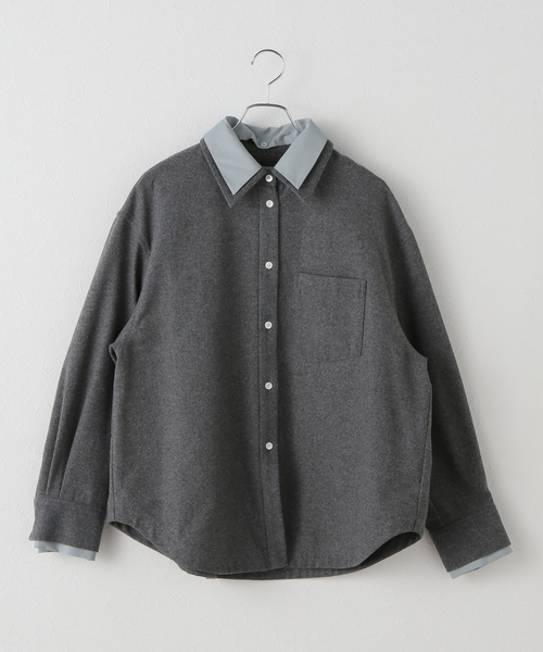 USED センソユニコ t.b. ティー・ビー レイヤード風上品ブラウスシャツ Sensounico - USED センソユニコ t.b. ティー・ビー レイヤード風上品