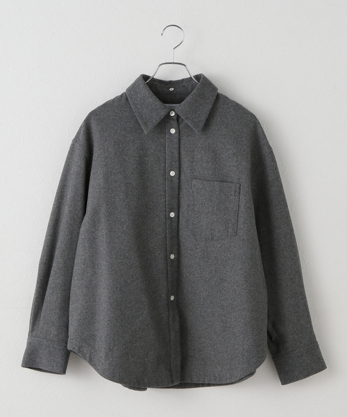 everyday basic shirt ブラウス Simplicite（サンプリシテ） ブラウス シャツ 手洗い可 / フラノ