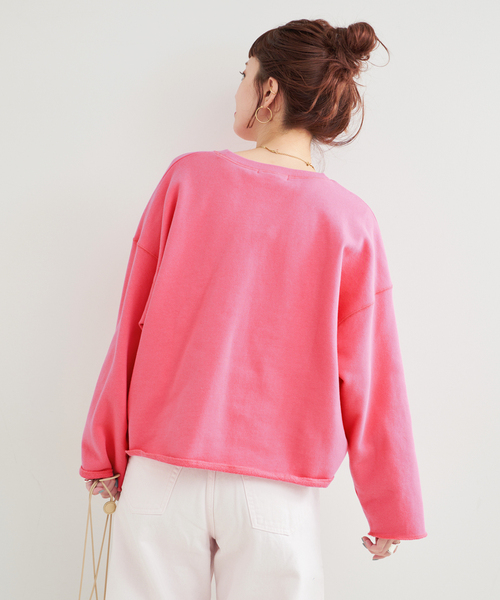 B.C STOCK（ベーセーストック） tシャツ ラメサガラ刺繍ロングスリーブ