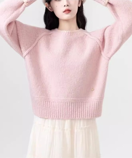 「MAISON DE THERESE」 長袖ニット FREE グレー レディース_画像4