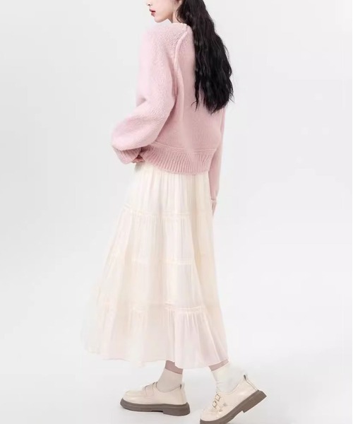 「MAISON DE THERESE」 長袖ニット FREE グレー レディース_画像7