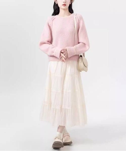 「MAISON DE THERESE」 長袖ニット FREE グレー レディース_画像8