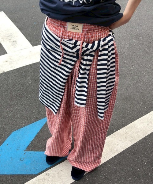 common gull products. イージーパンツ LARGE レッド レディース