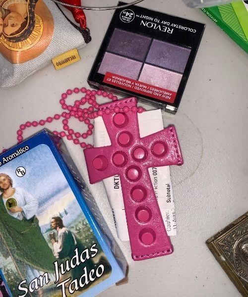 アクセサリー SCULPTOR Cross Stud Strap Wallet Pink SCULPTOR（スカルプター） 財布 Cross Stud Strap Wallet レディース