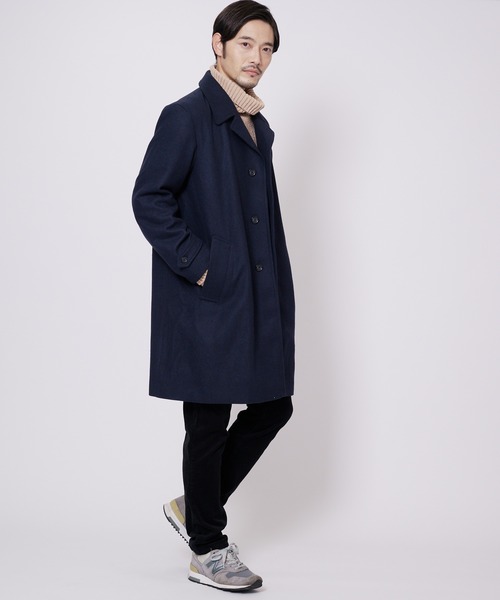 「Blue Standard 」 ステンカラーコート LARGE ブラック メンズ_画像2
