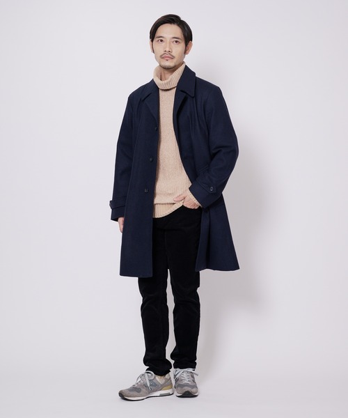 「Blue Standard 」 ステンカラーコート LARGE ブラック メンズ_画像3