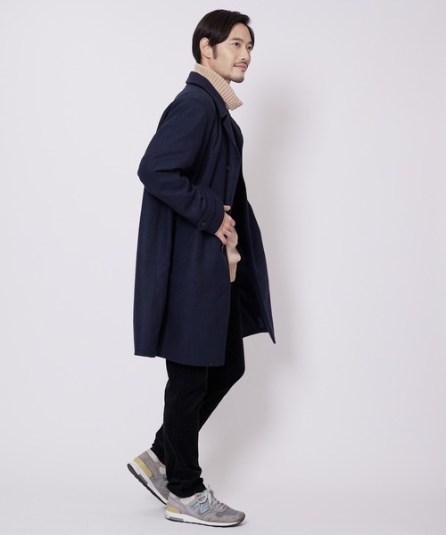 「Blue Standard 」 ステンカラーコート LARGE ブラック メンズ_画像6