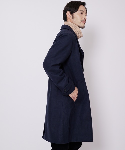 「Blue Standard 」 ステンカラーコート LARGE ブラック メンズ_画像9