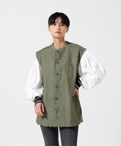 「RehersalL」 ベスト F カーキ レディース_画像4