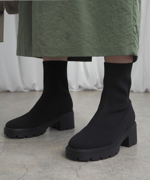 「minia」 ショートブーツ M アイボリー レディース_画像4