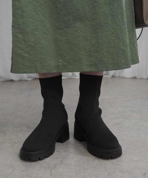 「minia」 ショートブーツ M アイボリー レディース_画像6