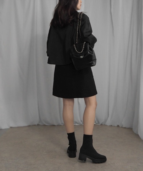 「minia」 ショートブーツ M アイボリー レディース_画像7