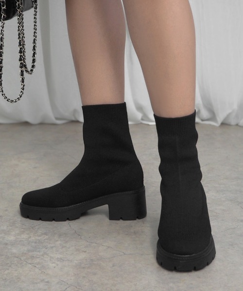 「minia」 ショートブーツ M アイボリー レディース_画像9