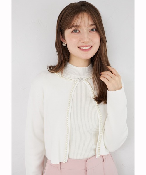 tocco closet（トッコ クローゼット） カーディガン パールライン