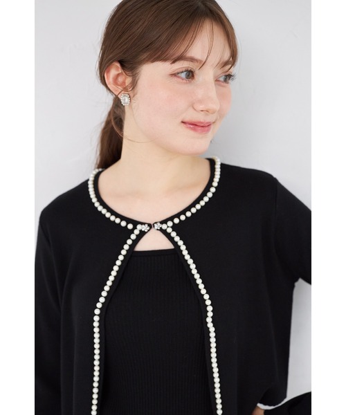 tocco closet（トッコ クローゼット） カーディガン パールライン