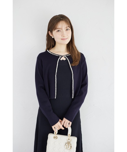 tocco closet（トッコ クローゼット） カーディガン パールライン