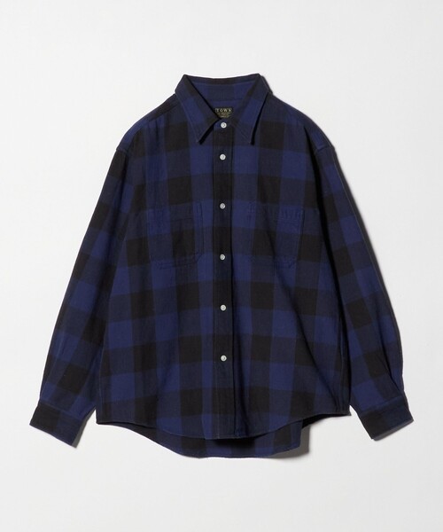 TOWN シャツ 「別注」「TOWN」チェック レギュラー カラー シャツ