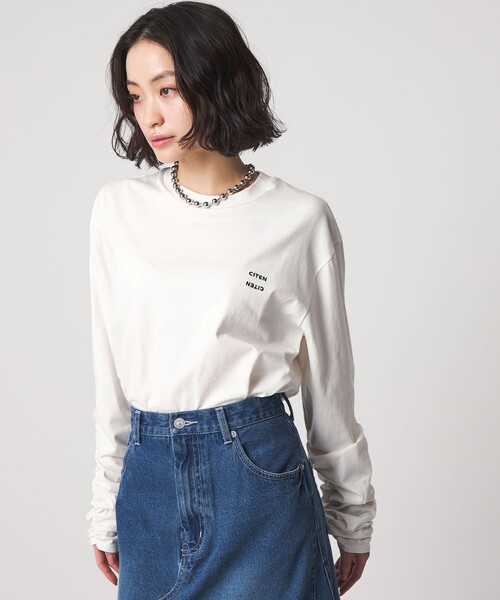 CITEN（シテン） tシャツ 「CITEN」ロゴシャーリングチュニックトップ