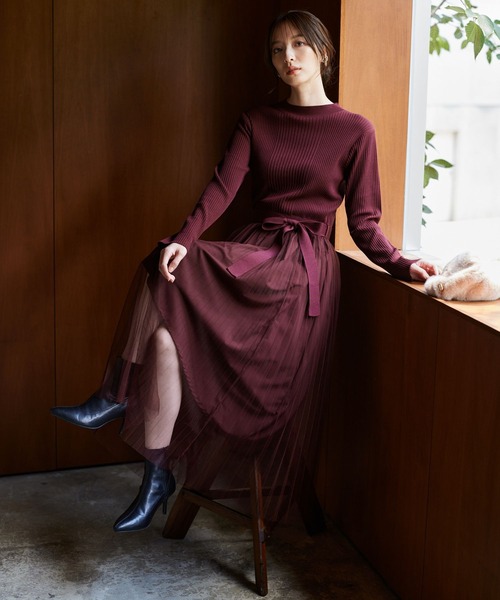 「Andemiu」 ドッキングワンピース FREE ネイビー レディース_画像2