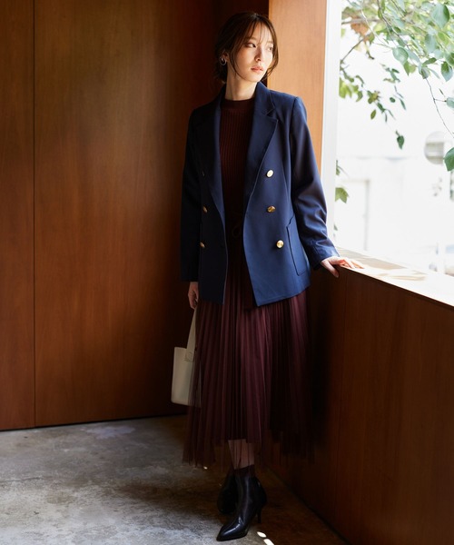 「Andemiu」 ドッキングワンピース FREE ネイビー レディース_画像5