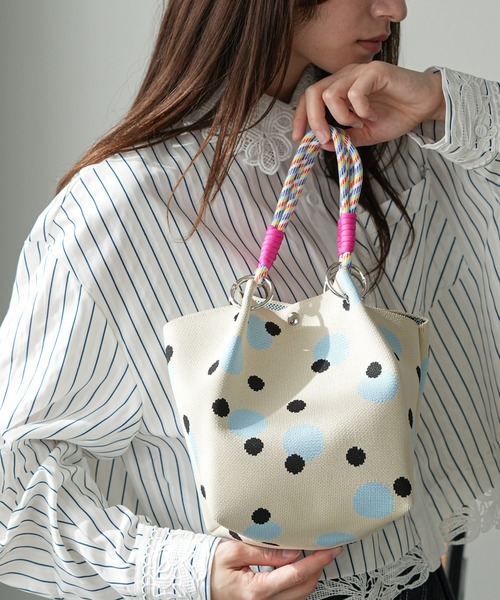 mili an deni(ミリアンデニ) ハンドバッグ カラフルロープニット mili an deni(ミリアンデニ) ハンドバッグ カラフルロープニット
