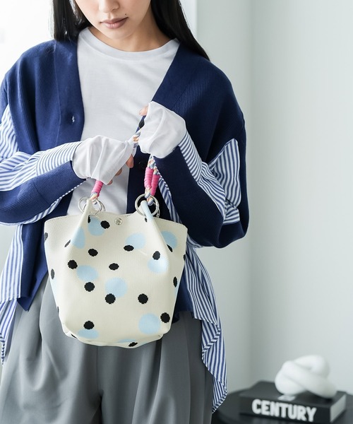 mili an deni(ミリアンデニ) ハンドバッグ カラフルロープニット mili an deni(ミリアンデニ) ハンドバッグ カラフルロープニット