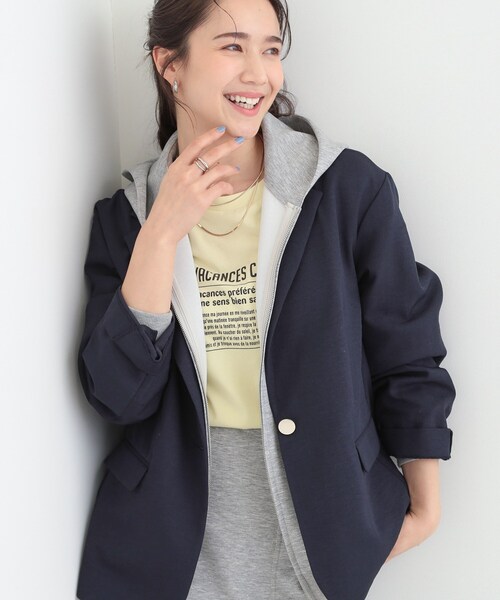 SOU・SOU ネイビー テーラードジャケット　L SHOO・LA・RUE（シューラルー） ジャケット テーラードジャケット 「S