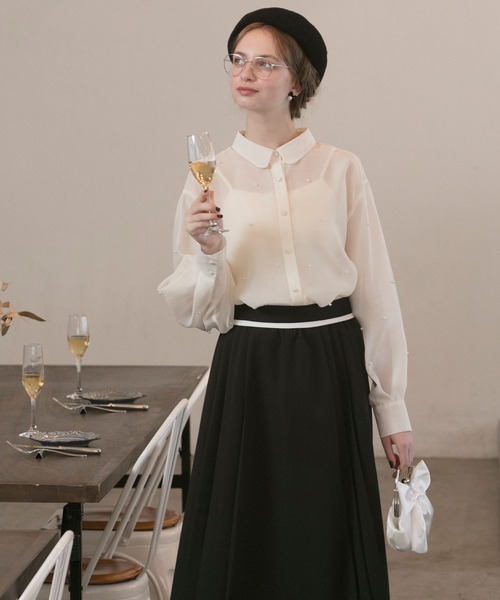 「BONLECILL noir」 長袖シャツ FREE グレー レディース_画像4