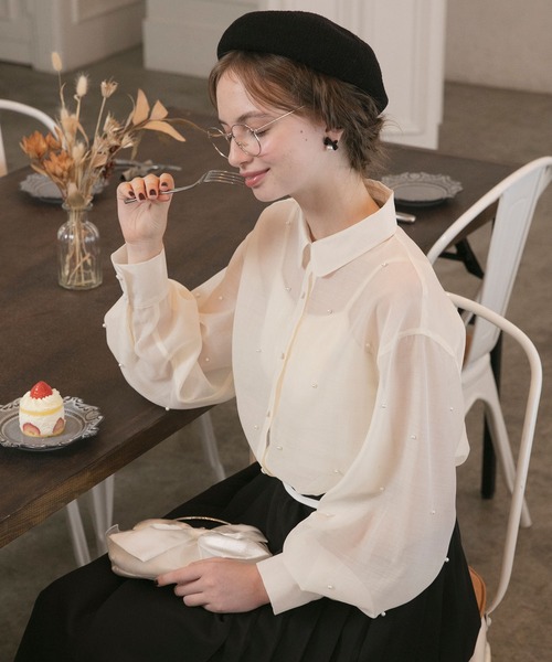 「BONLECILL noir」 長袖シャツ FREE グレー レディース_画像7