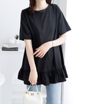 tシャツ 半袖 ひんやり!1枚で可愛い裾フリル...の詳細画像2