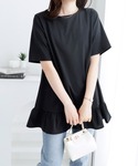 tシャツ 半袖 ひんやり!1枚で可愛い裾フリル...の詳細画像3