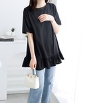 tシャツ 半袖 ひんやり!1枚で可愛い裾フリル...の詳細画像4