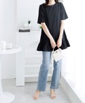 tシャツ 半袖 ひんやり!1枚で可愛い裾フリル...の詳細画像5