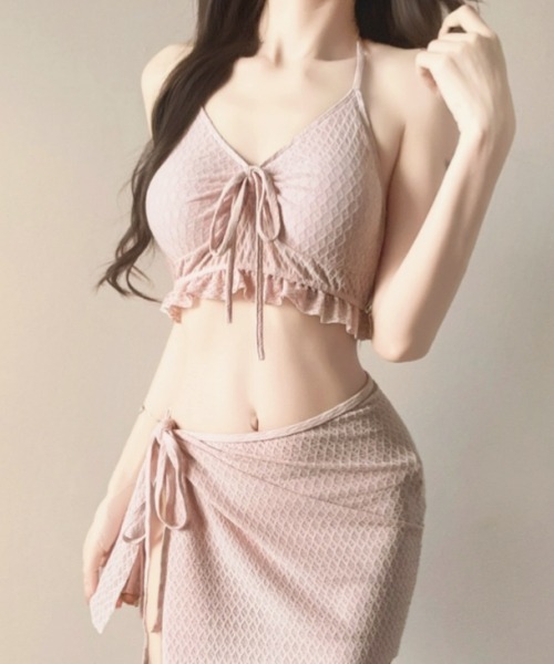 gossip!ロサンゼルス 水着 「Y2Kガーリー」レトロ ビキニ3点セット