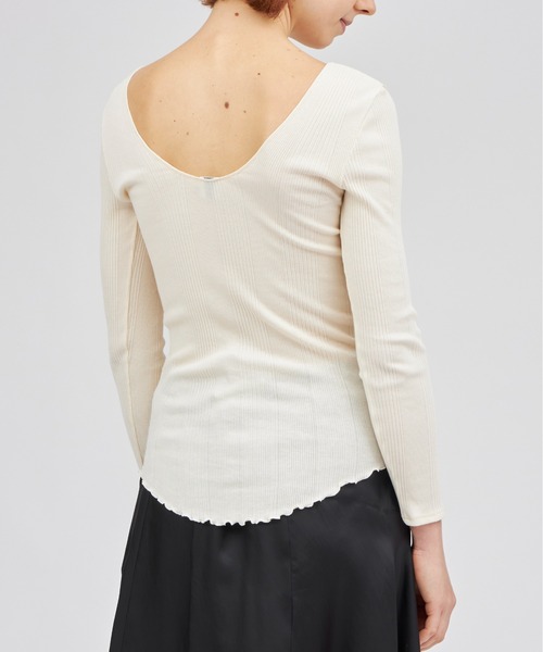 「HAKUJI」 長袖カットソー FREE オレンジ レディース_画像9