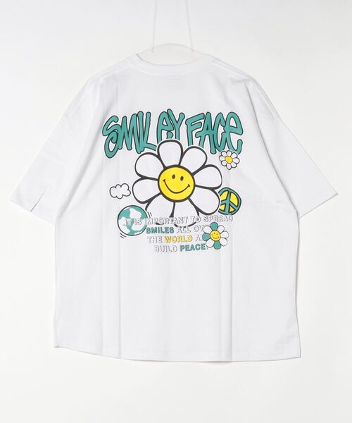 「SMILEY FACE」 半袖Tシャツ LL ブラック メンズ_画像9