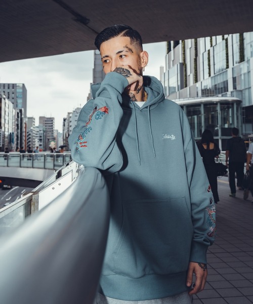「Subciety」 プルオーバーパーカー SMALL ブラック メンズの画像